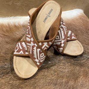 Minnetonka Wedge Slide Sandals